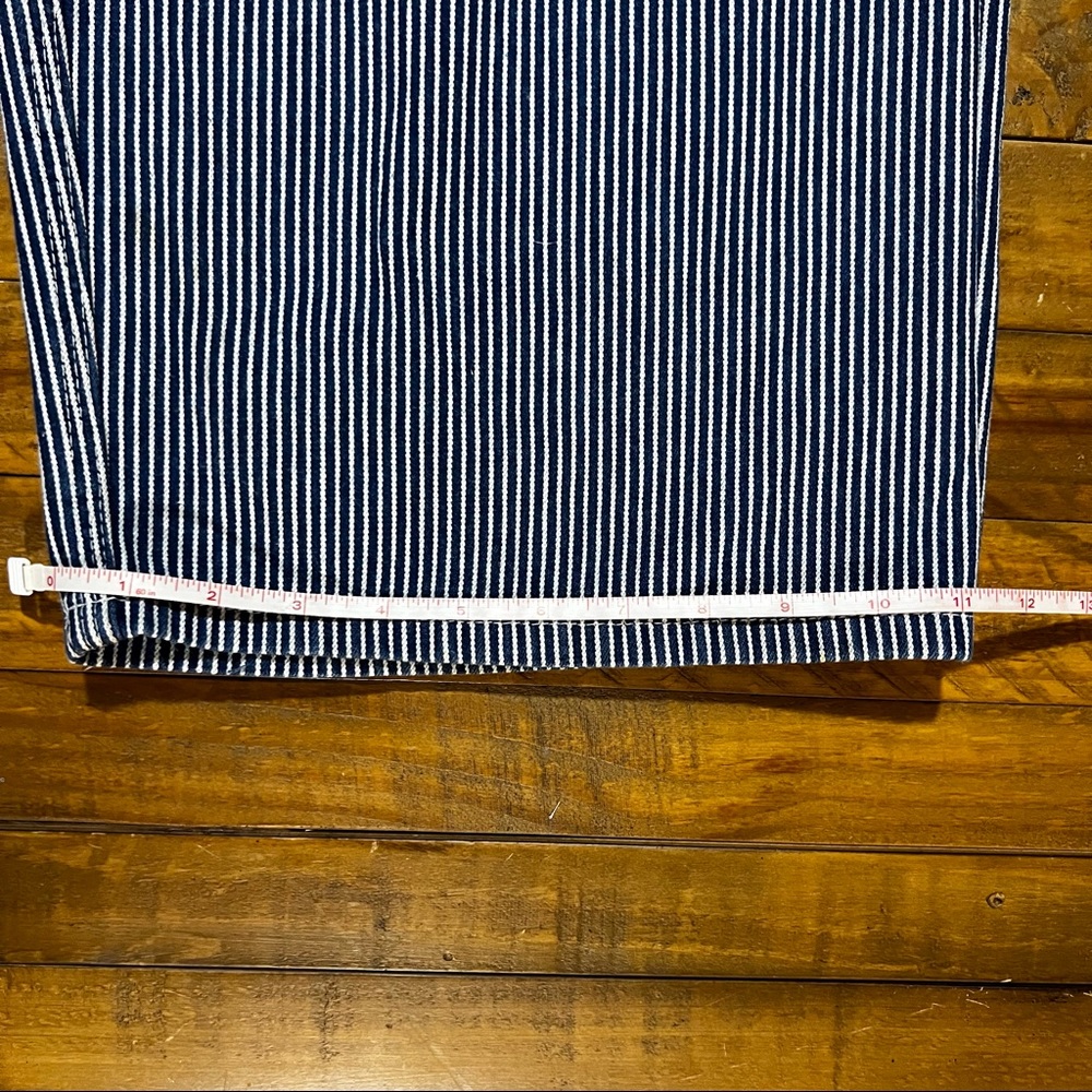VINTAGE Dickies Blue White Hickory Striped 100% Cotton Bib Overalls - Picture 10 of 11